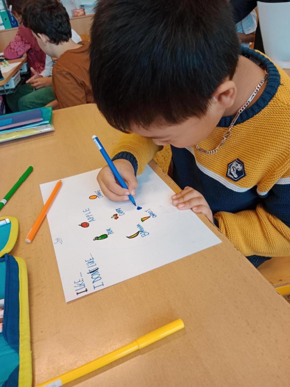 Spolupráce deváťáků s prvňáčky při EDJ 2022