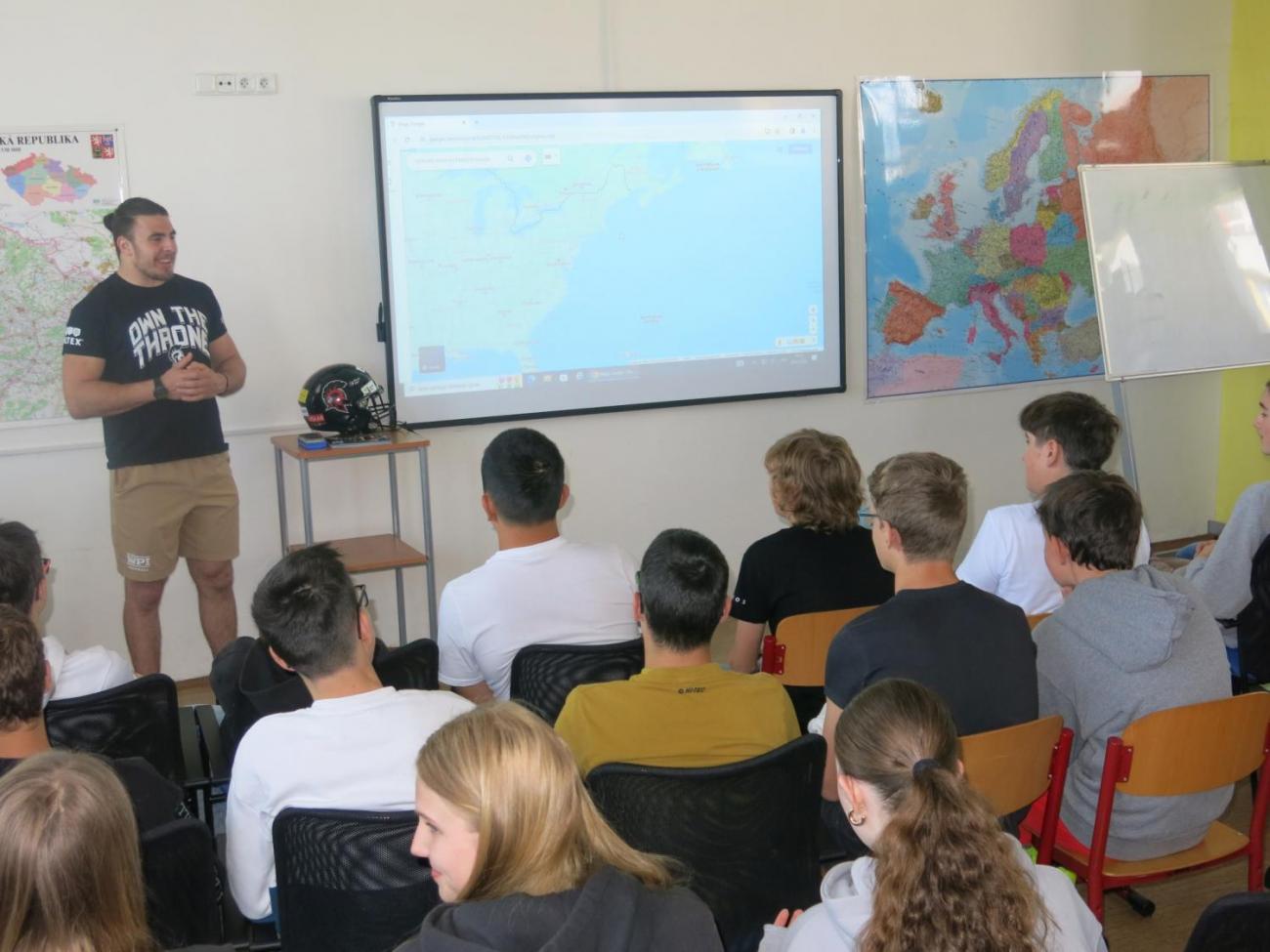 Beseda s hráčem amerického fotbalu