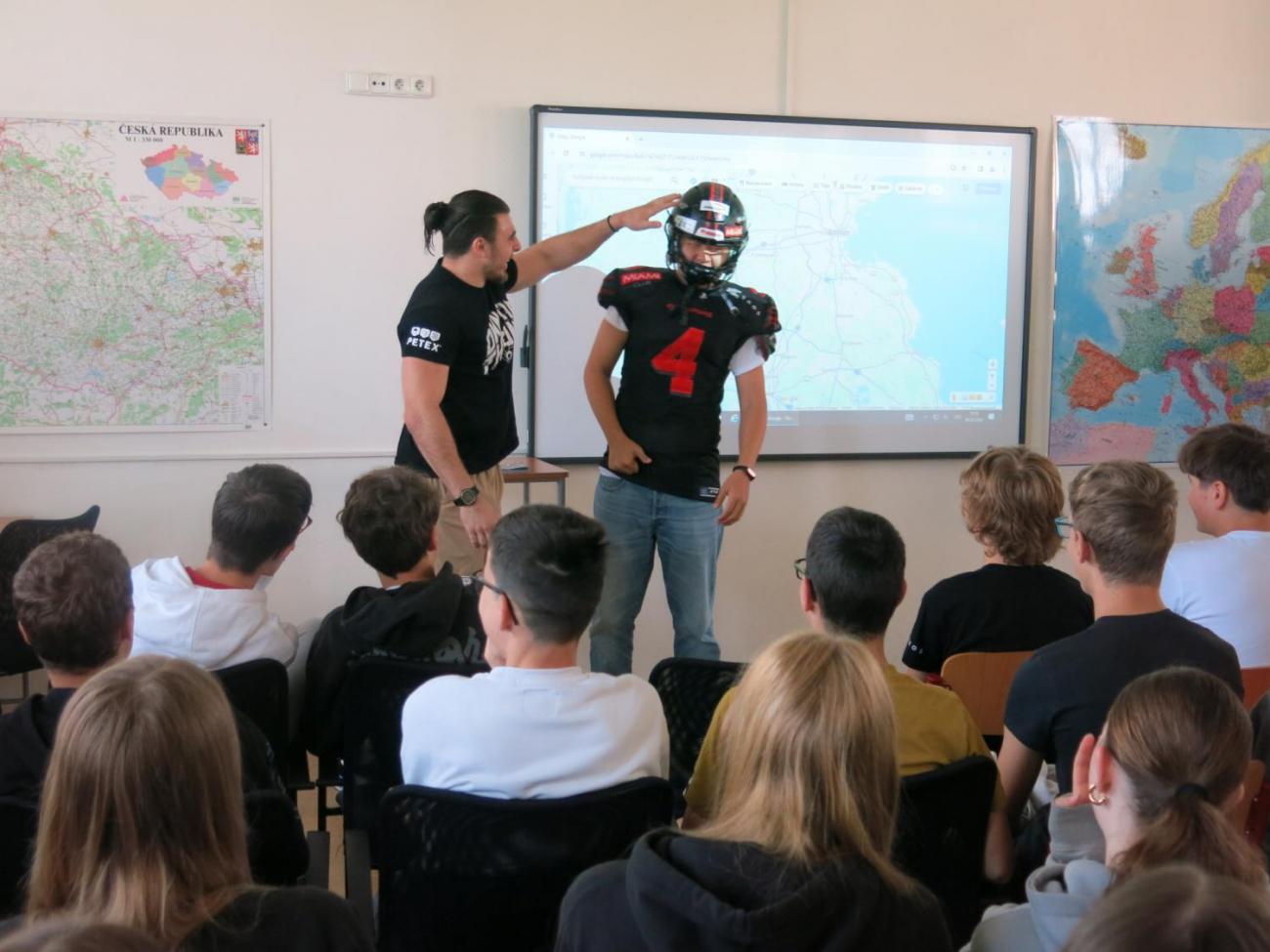 Beseda s hráčem amerického fotbalu