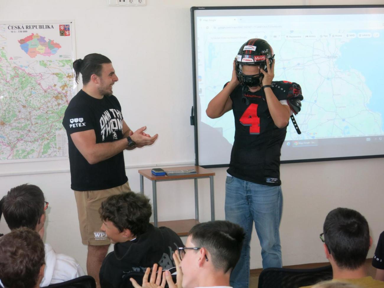 Beseda s hráčem amerického fotbalu