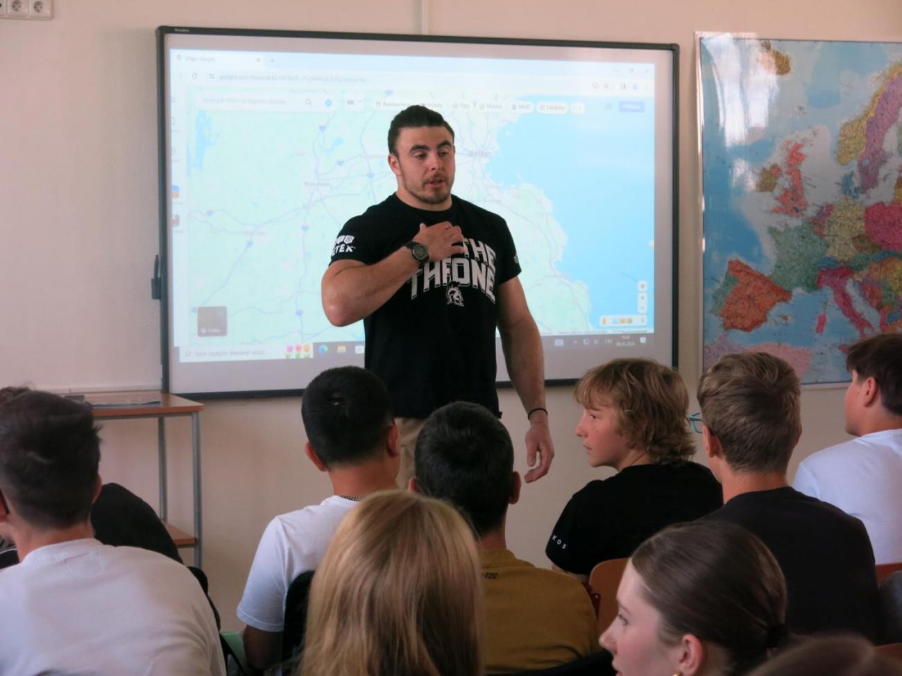 Beseda s hráčem amerického fotbalu