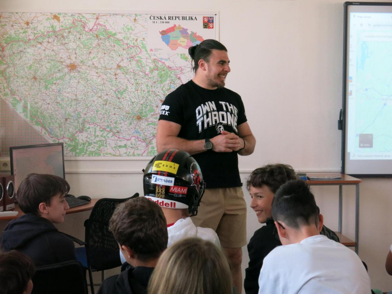 Beseda s hráčem amerického fotbalu