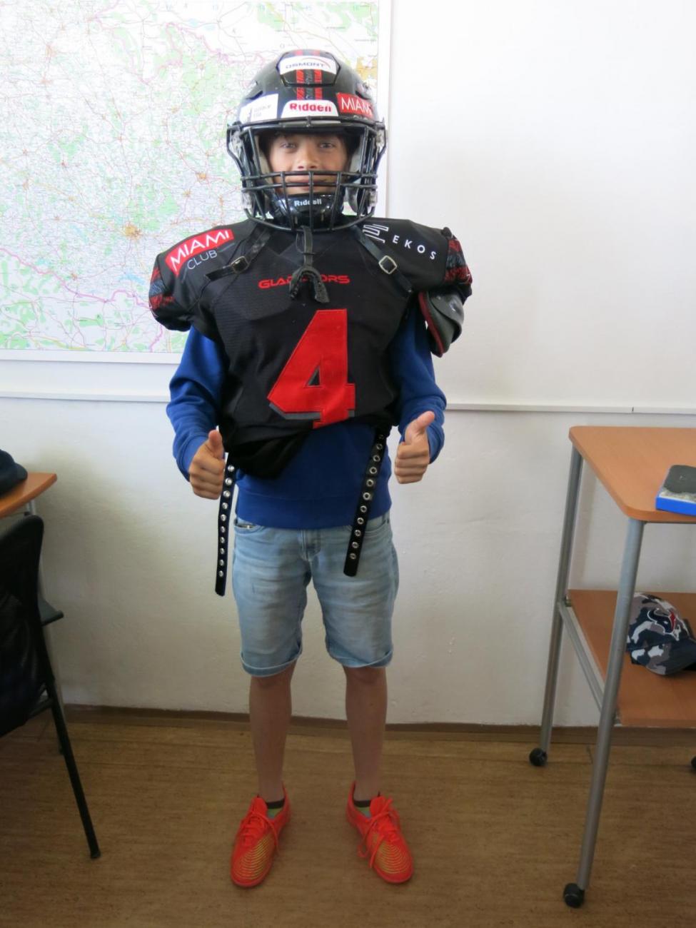 Beseda s hráčem amerického fotbalu