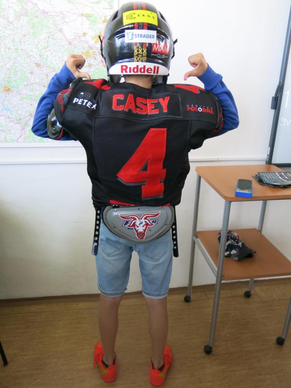 Beseda s hráčem amerického fotbalu