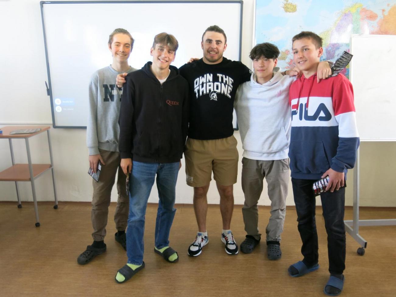 Beseda s hráčem amerického fotbalu