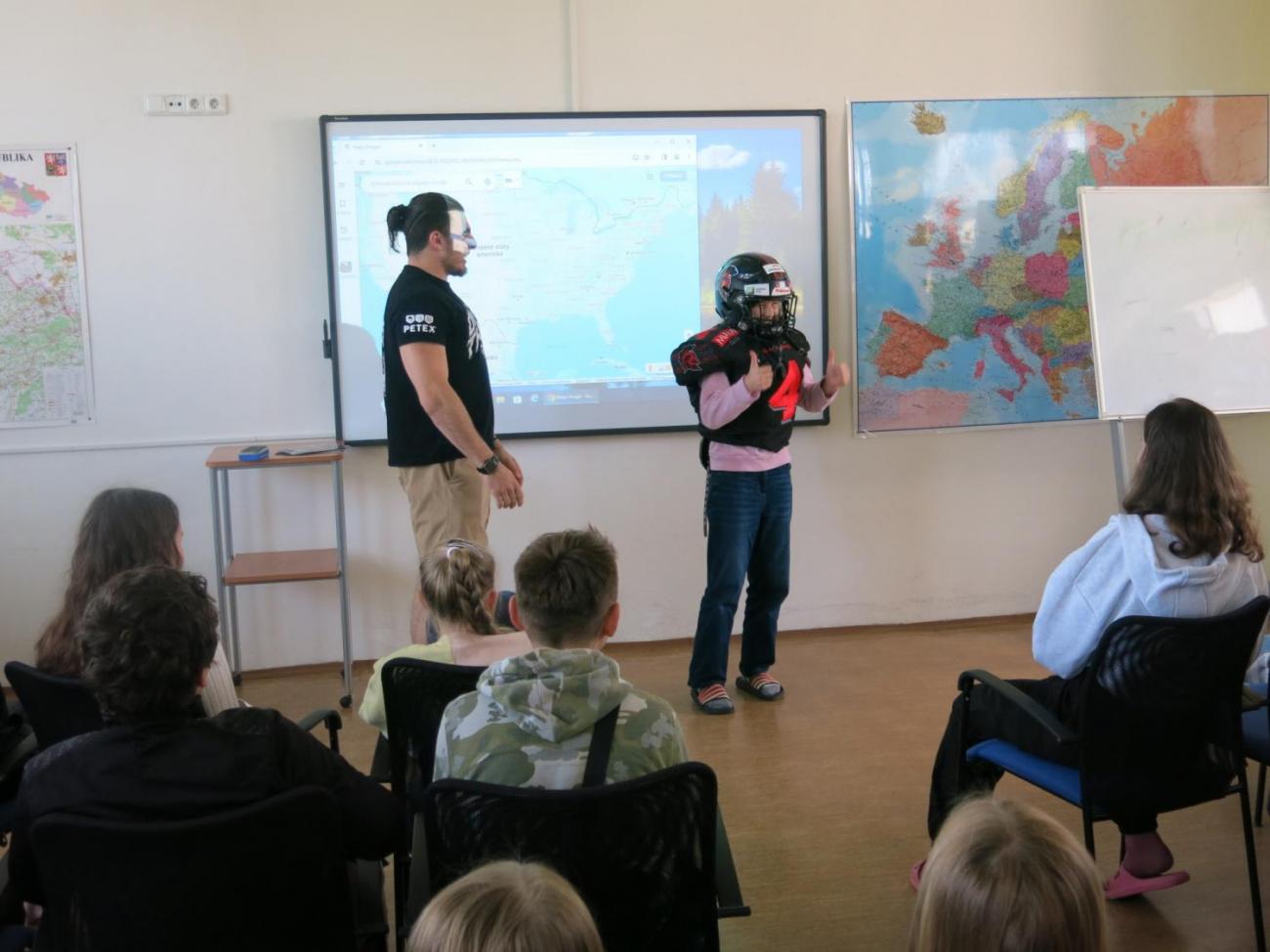 Beseda s hráčem amerického fotbalu