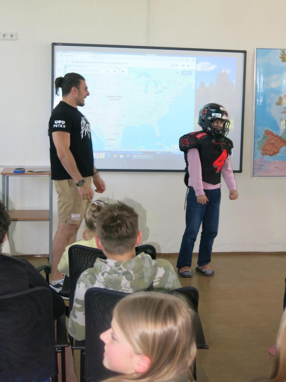 Beseda s hráčem amerického fotbalu