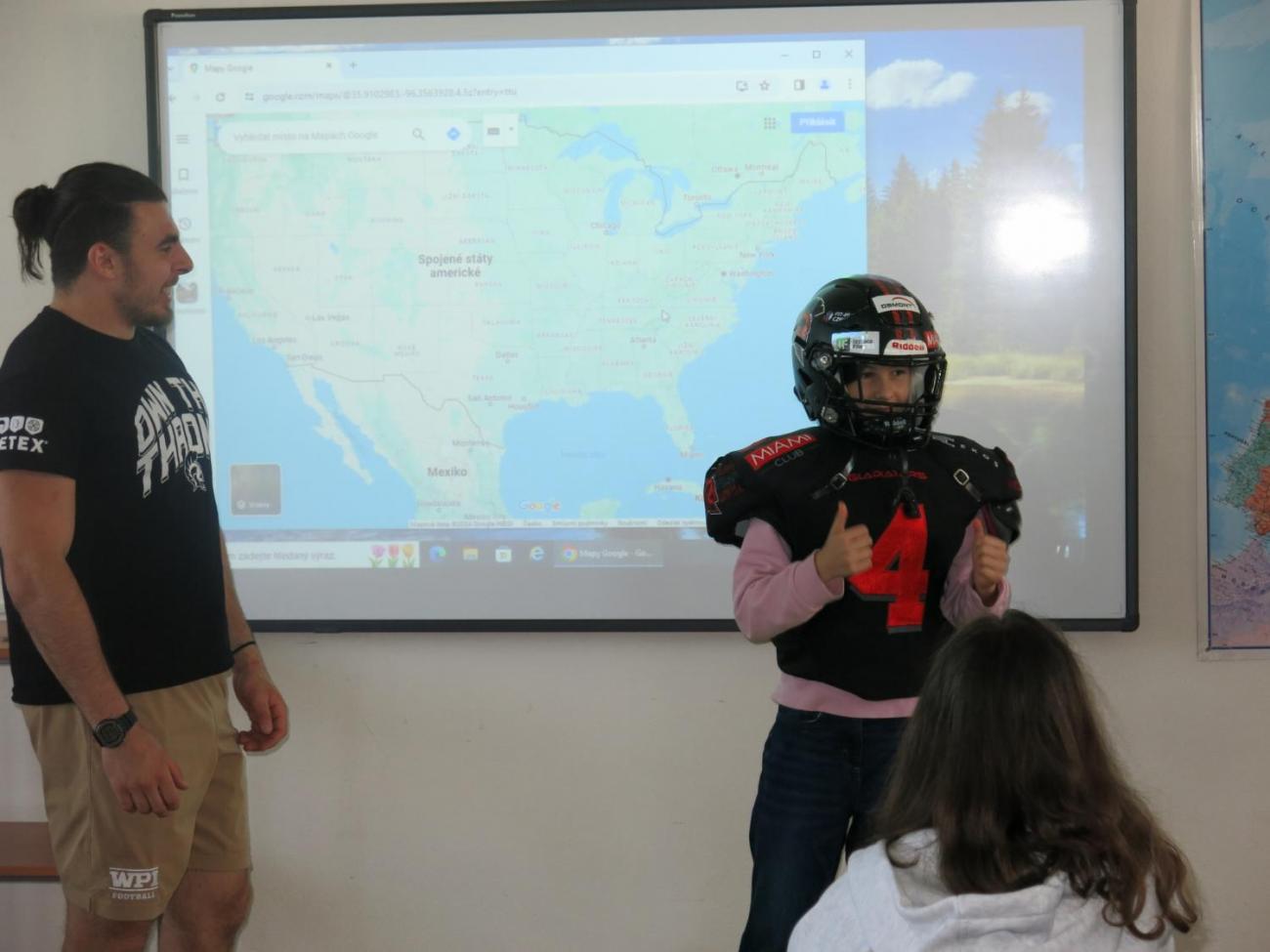 Beseda s hráčem amerického fotbalu