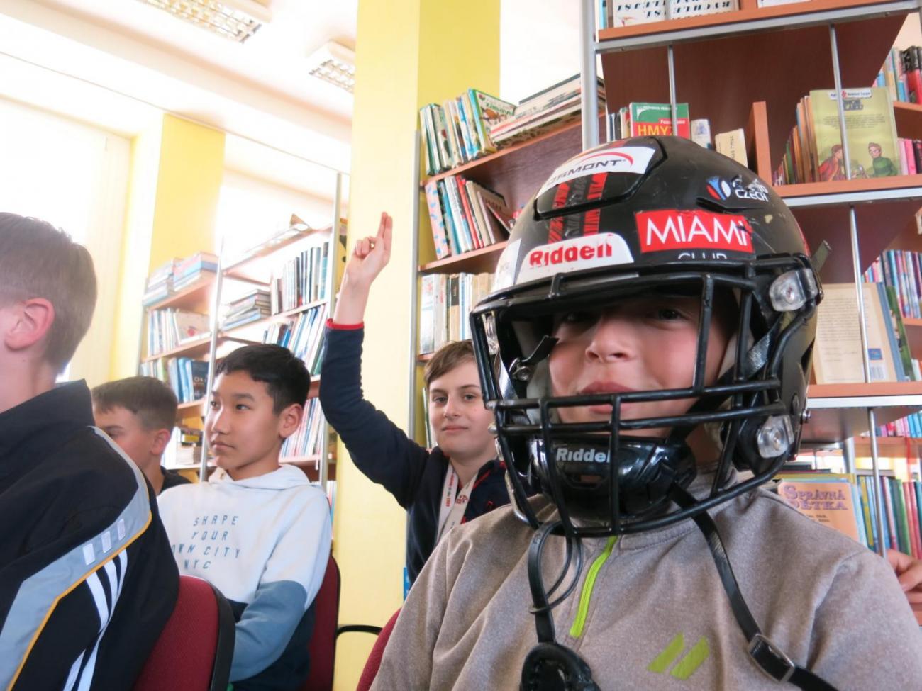 Beseda s hráčem amerického fotbalu