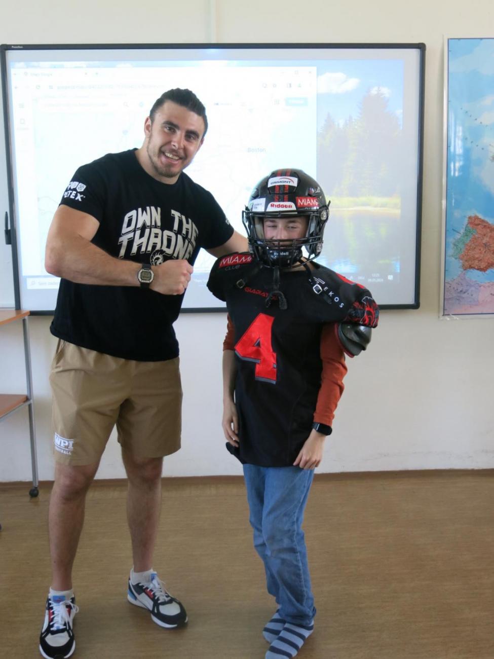 Beseda s hráčem amerického fotbalu