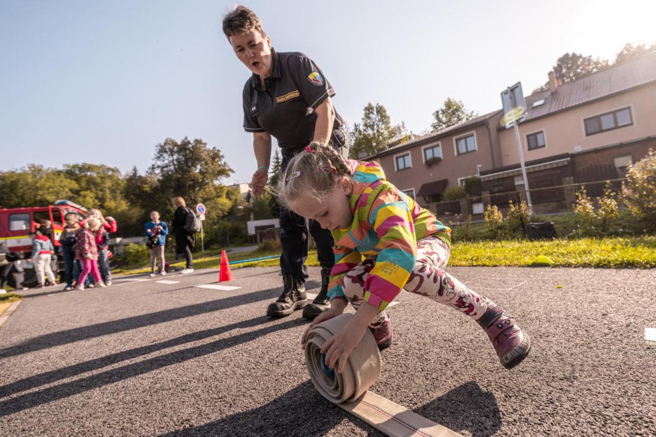Dětský den na dopravním hřišti, 1. ročníky s 5.B