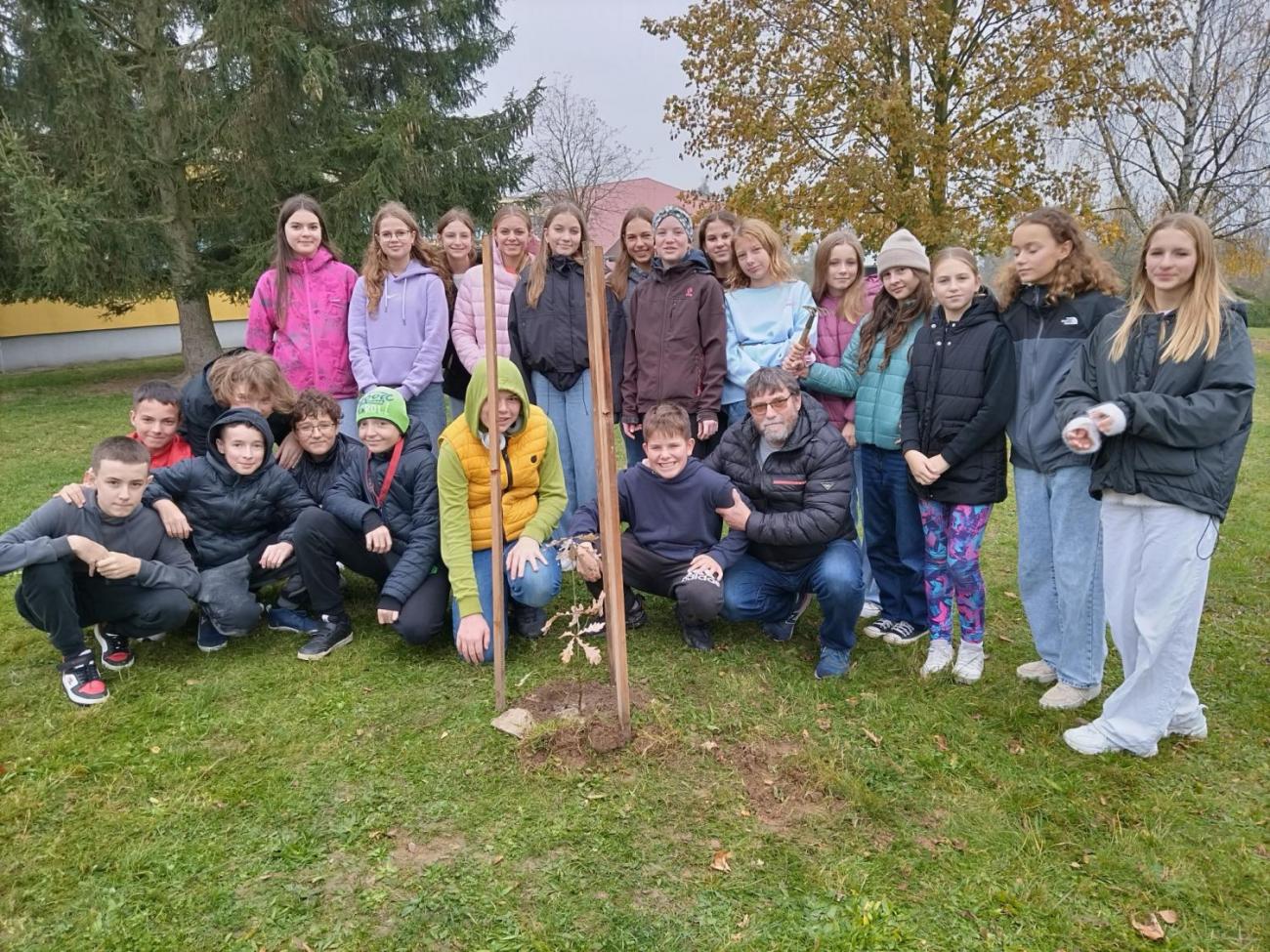 Sázení dubu z Osvětimi