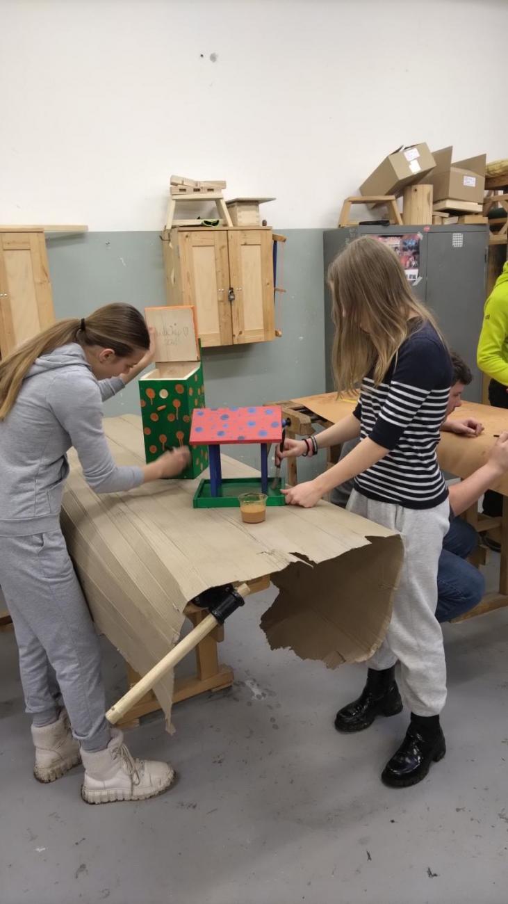 Spolupráce 7.C a DTS Jihlava, Projekt "Budka"