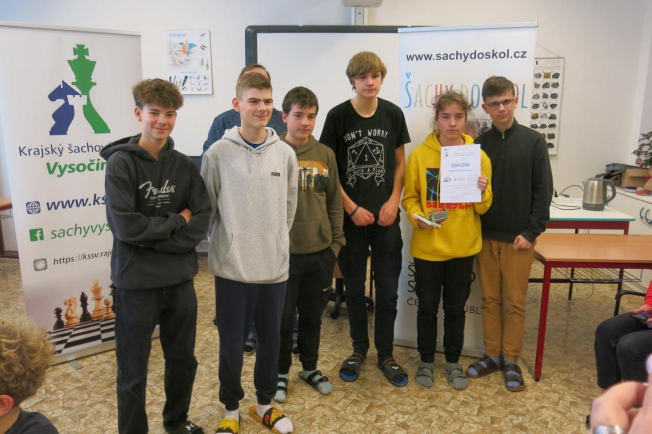 Okresní přebor školních týmů v šachu ve školním roce 2024/2025