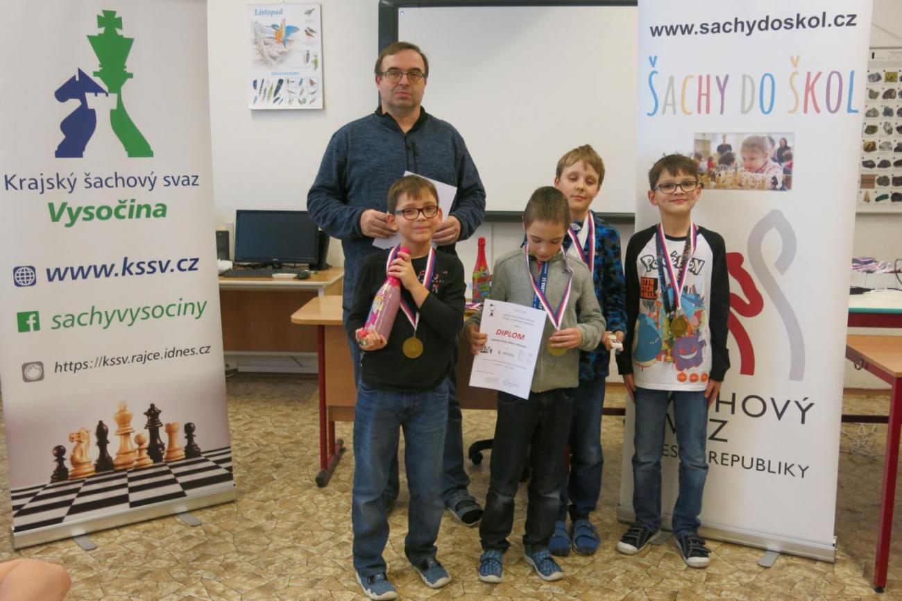 Okresní přebor školních týmů v šachu ve školním roce 2024/2025