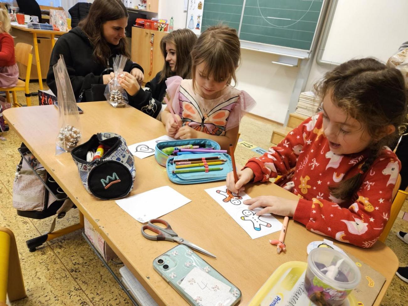 Vánoční besídka s deváťáky  1. C + 9. C