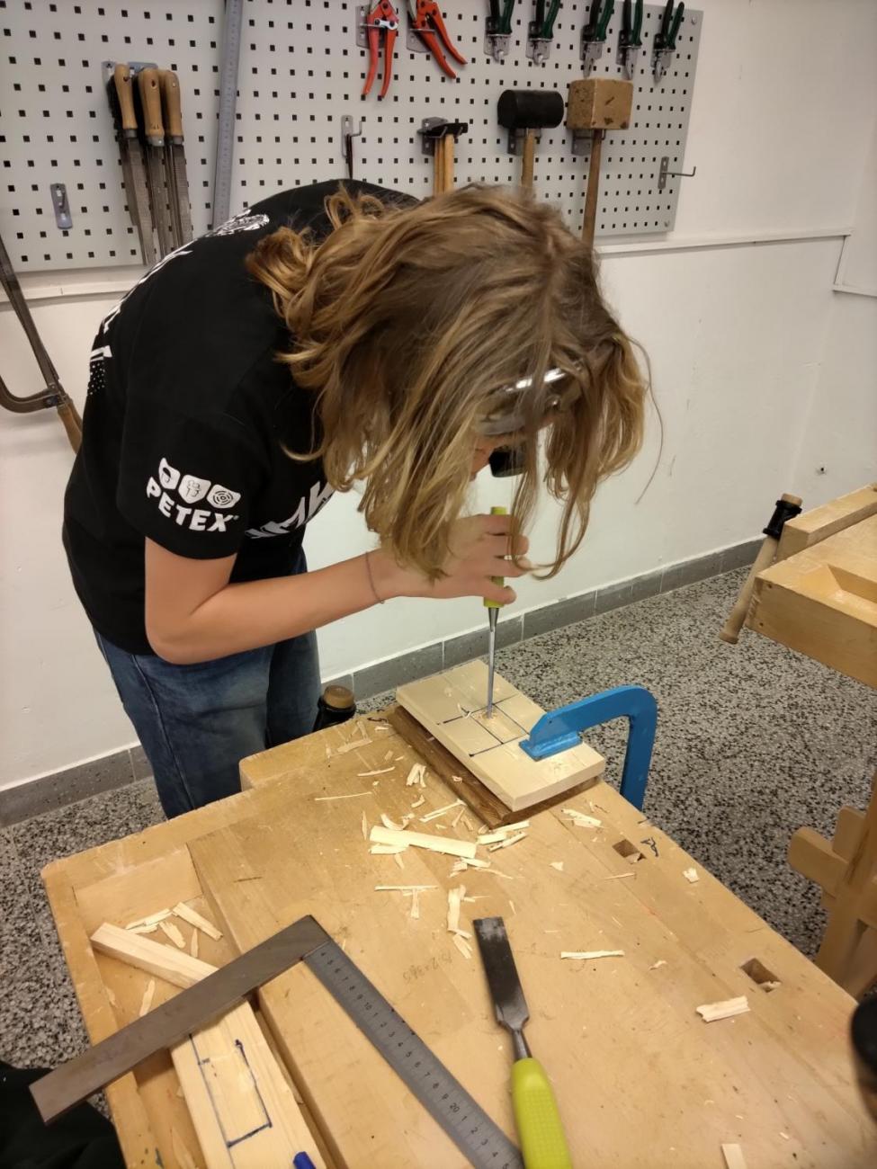 Práce s dřevem – dlabání, 9. roč.