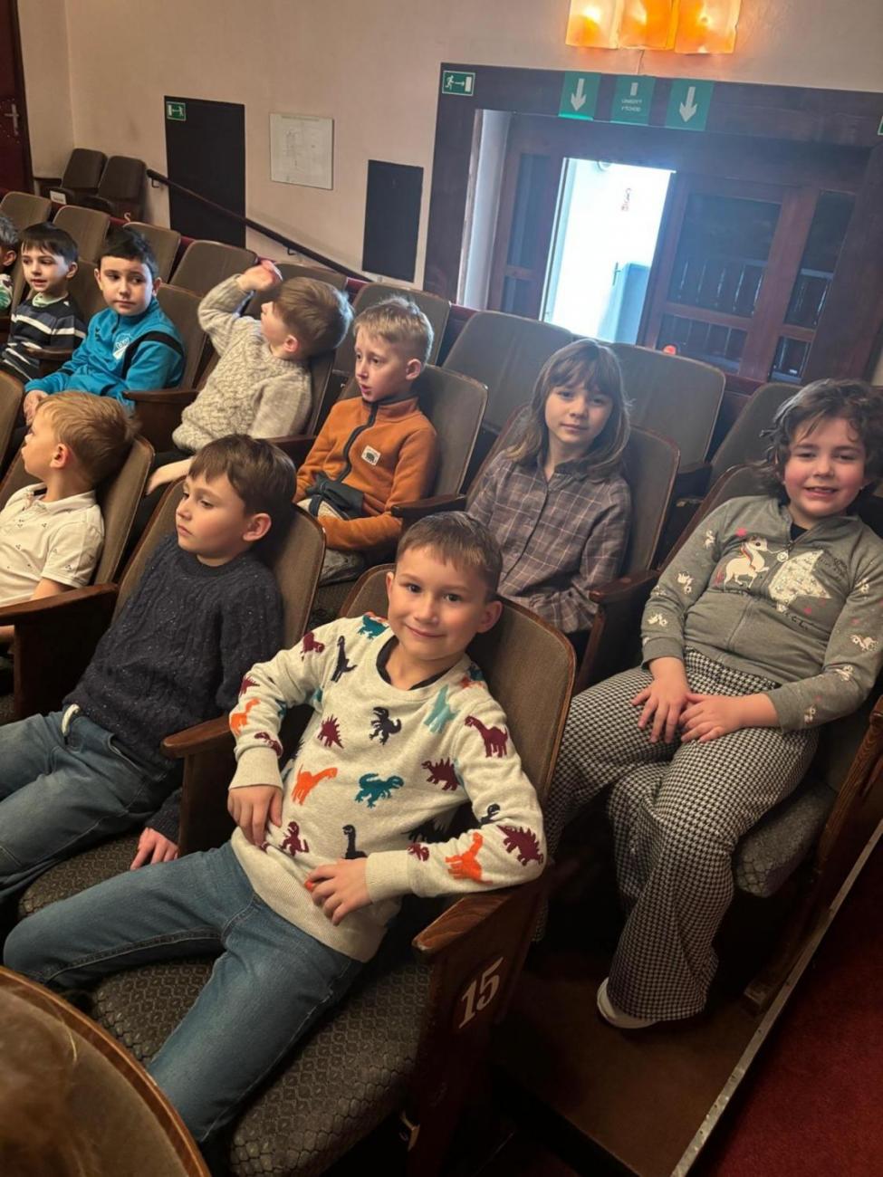 Prvňáčci v Divadle Na Kopečku