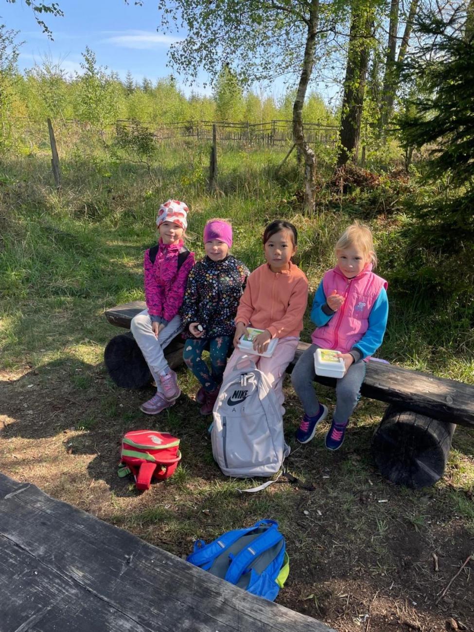 Jarní turistický den – výlet k rybníku Borovinka  1.B