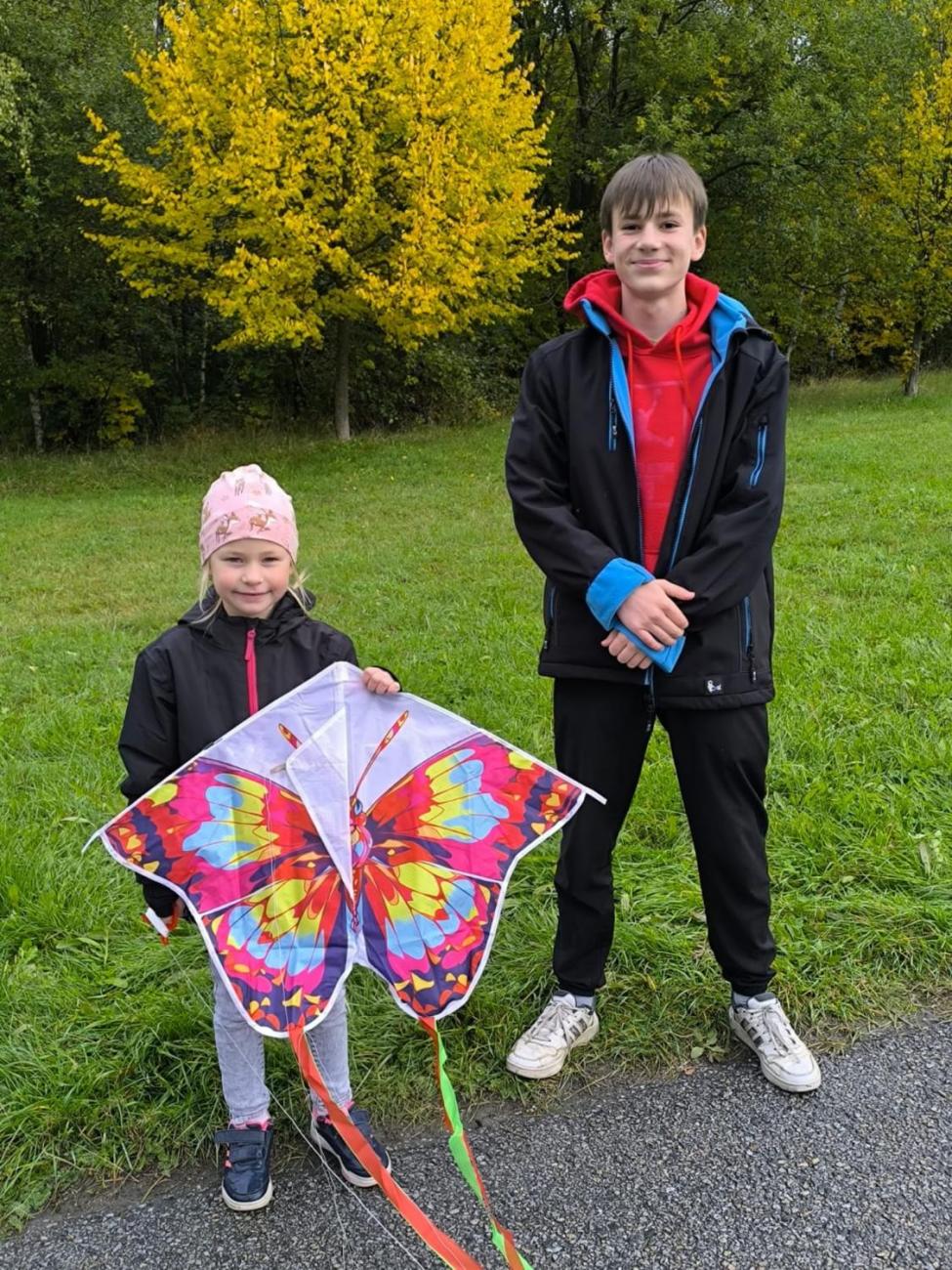 Společné pouštění draků 1.A a 9.A