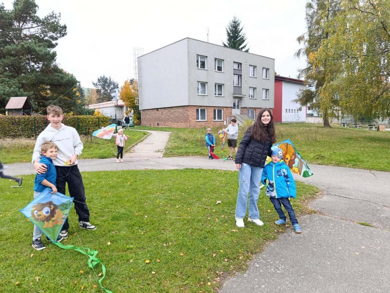 Pouštění draků s deváťáky  1.C