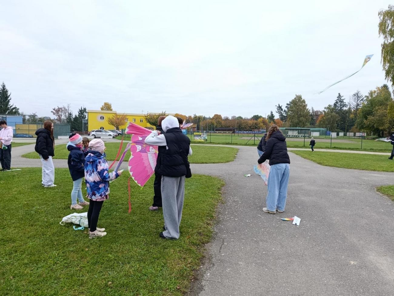 Pouštění draků s deváťáky  1.C
