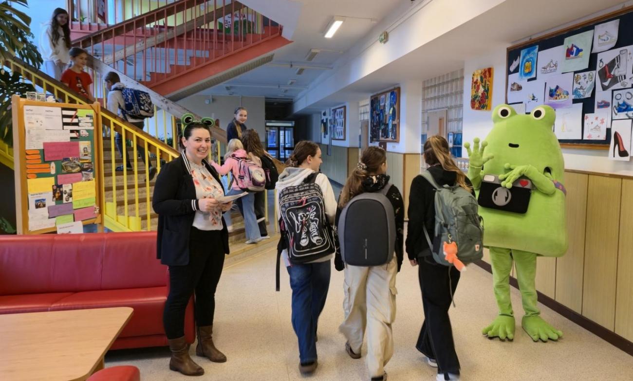 Žabák Cvaky Cvak navštívil naši školu