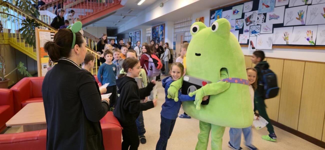 Žabák Cvaky Cvak navštívil naši školu
