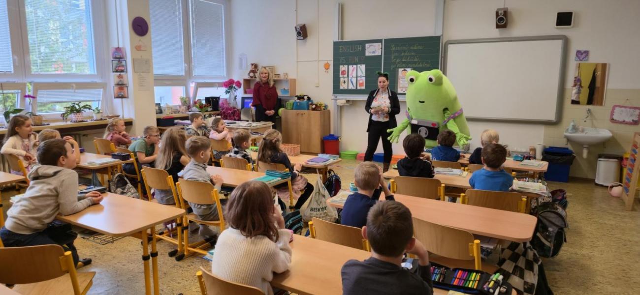 Žabák Cvaky Cvak navštívil naši školu