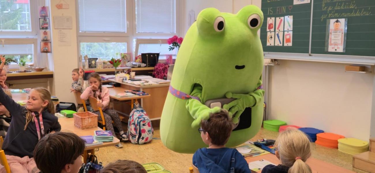 Žabák Cvaky Cvak navštívil naši školu