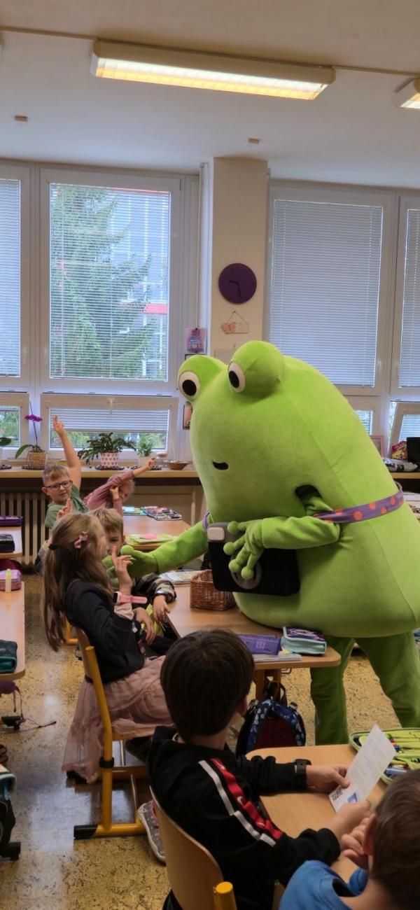 Žabák Cvaky Cvak navštívil naši školu