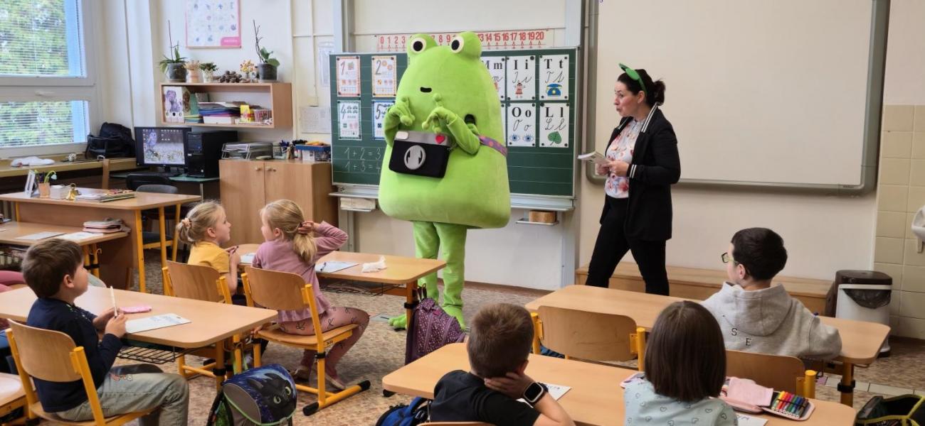 Žabák Cvaky Cvak navštívil naši školu