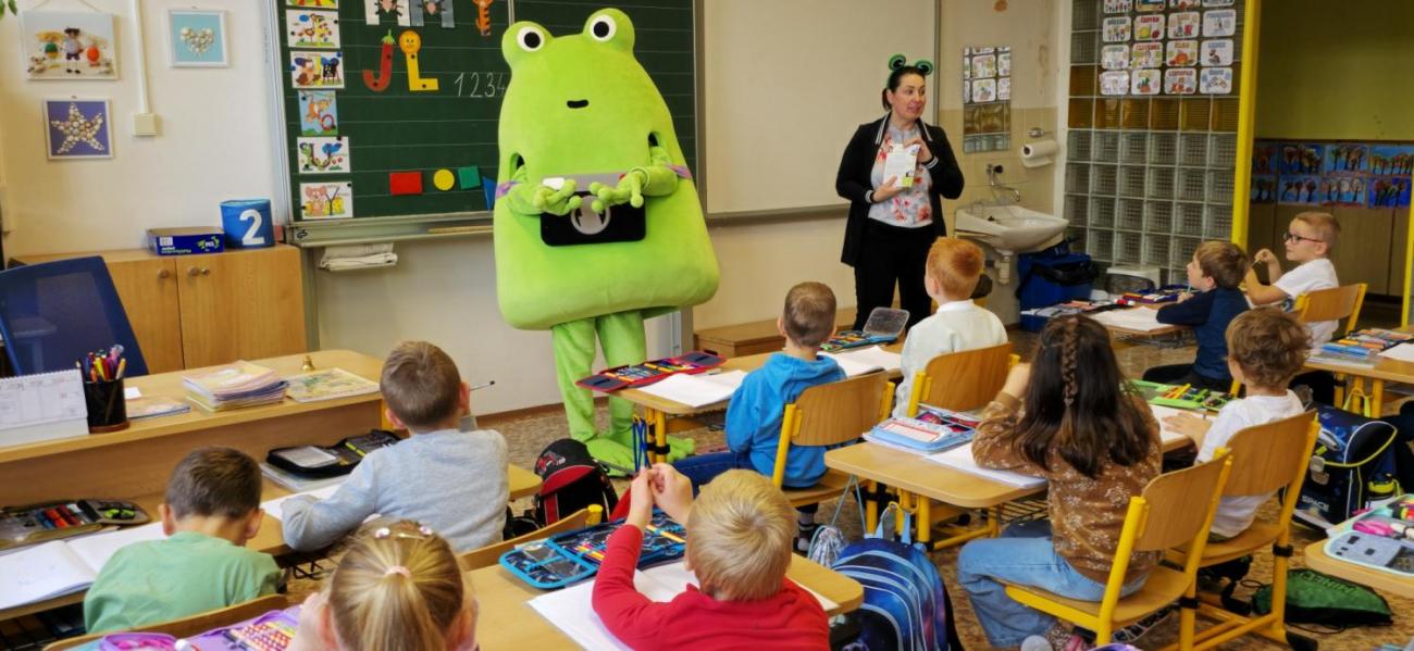 Žabák Cvaky Cvak navštívil naši školu