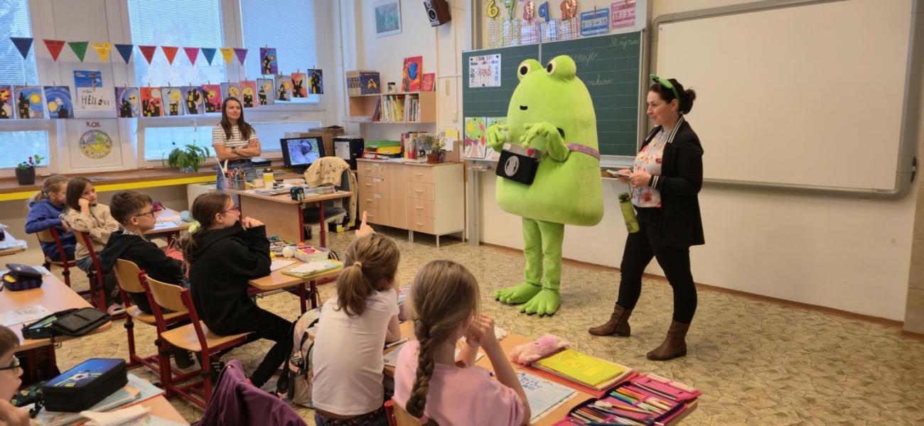 Žabák Cvaky Cvak navštívil naši školu