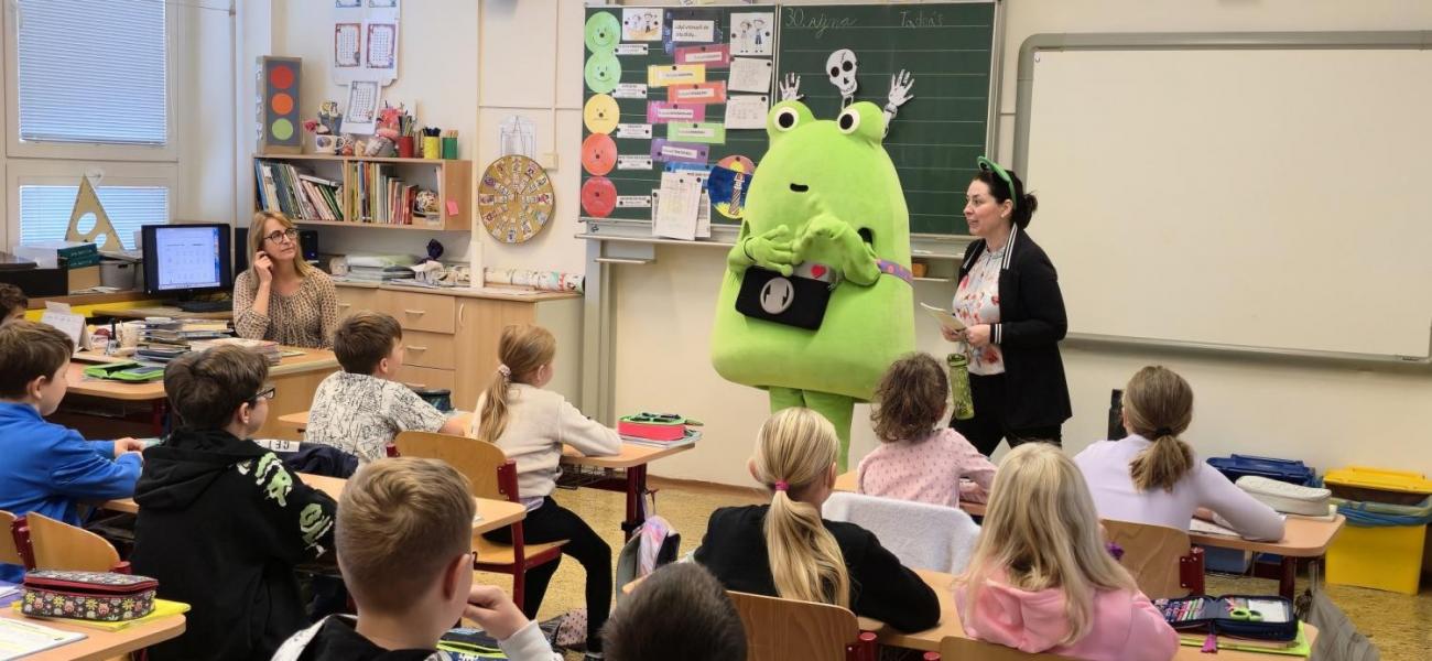 Žabák Cvaky Cvak navštívil naši školu