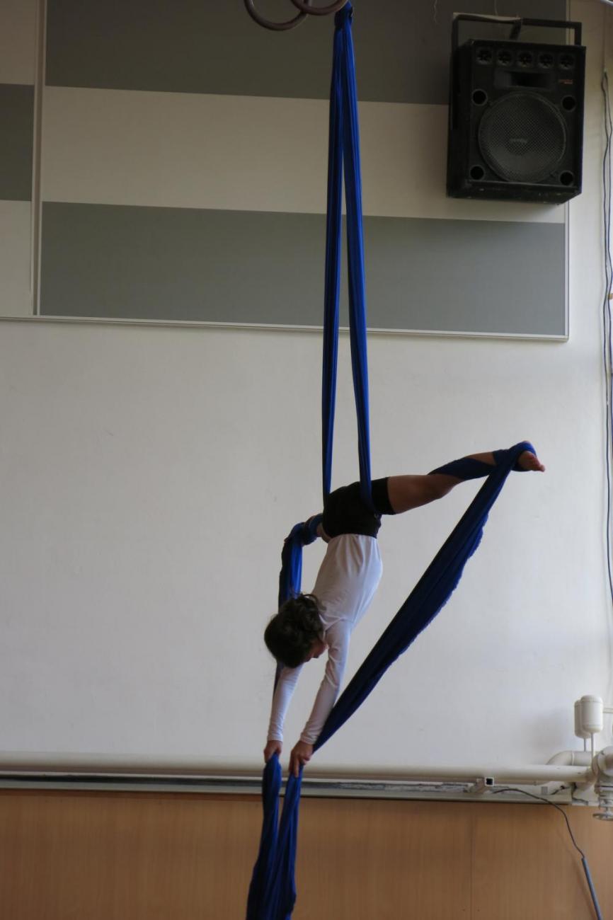 Vystoupení v tělocvičně v rámci 32. Veletrhu zdraví