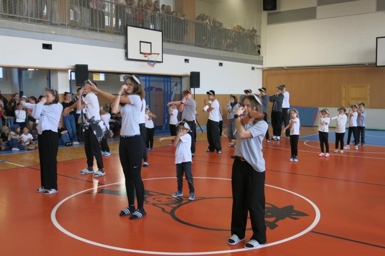 Vystoupení v tělocvičně v rámci 32. Veletrhu zdraví