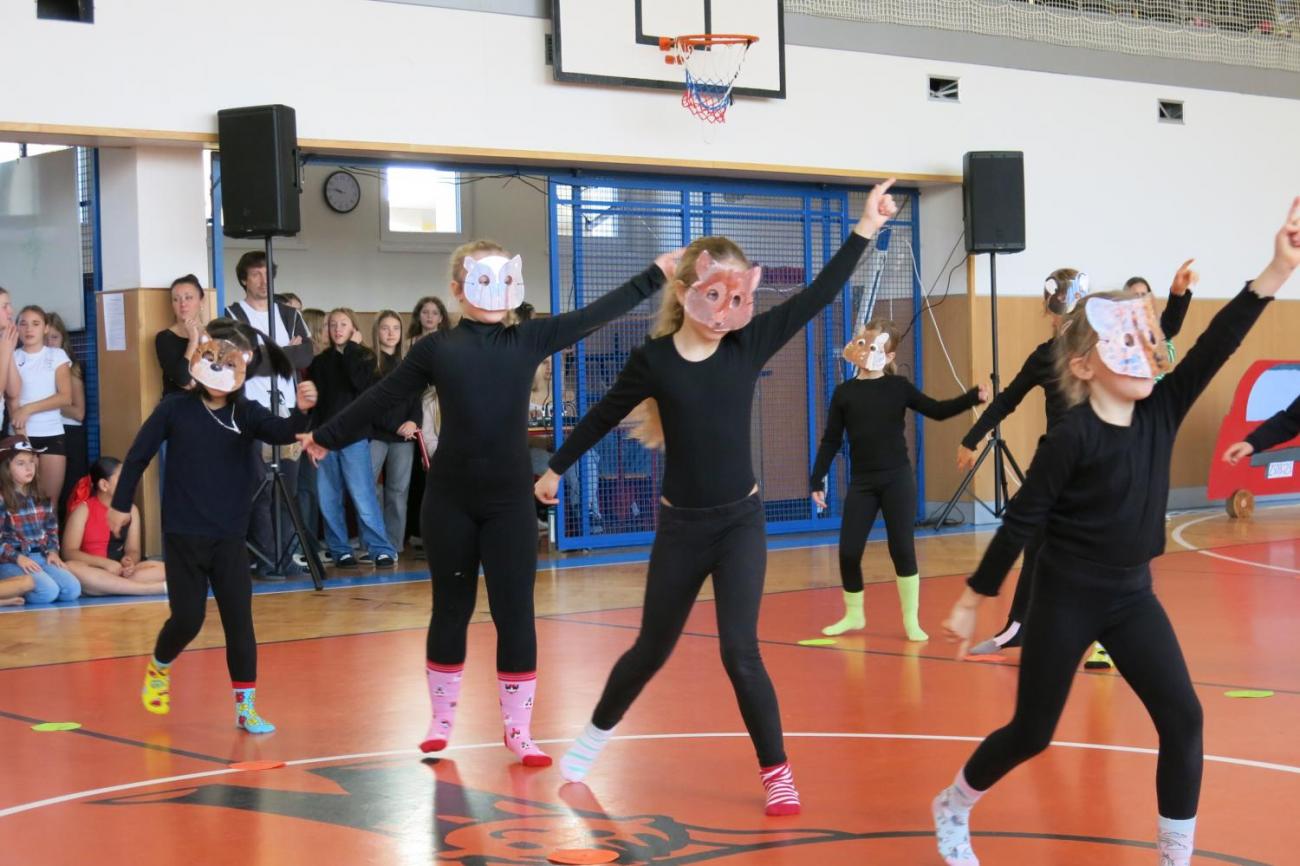 Vystoupení v tělocvičně v rámci 32. Veletrhu zdraví