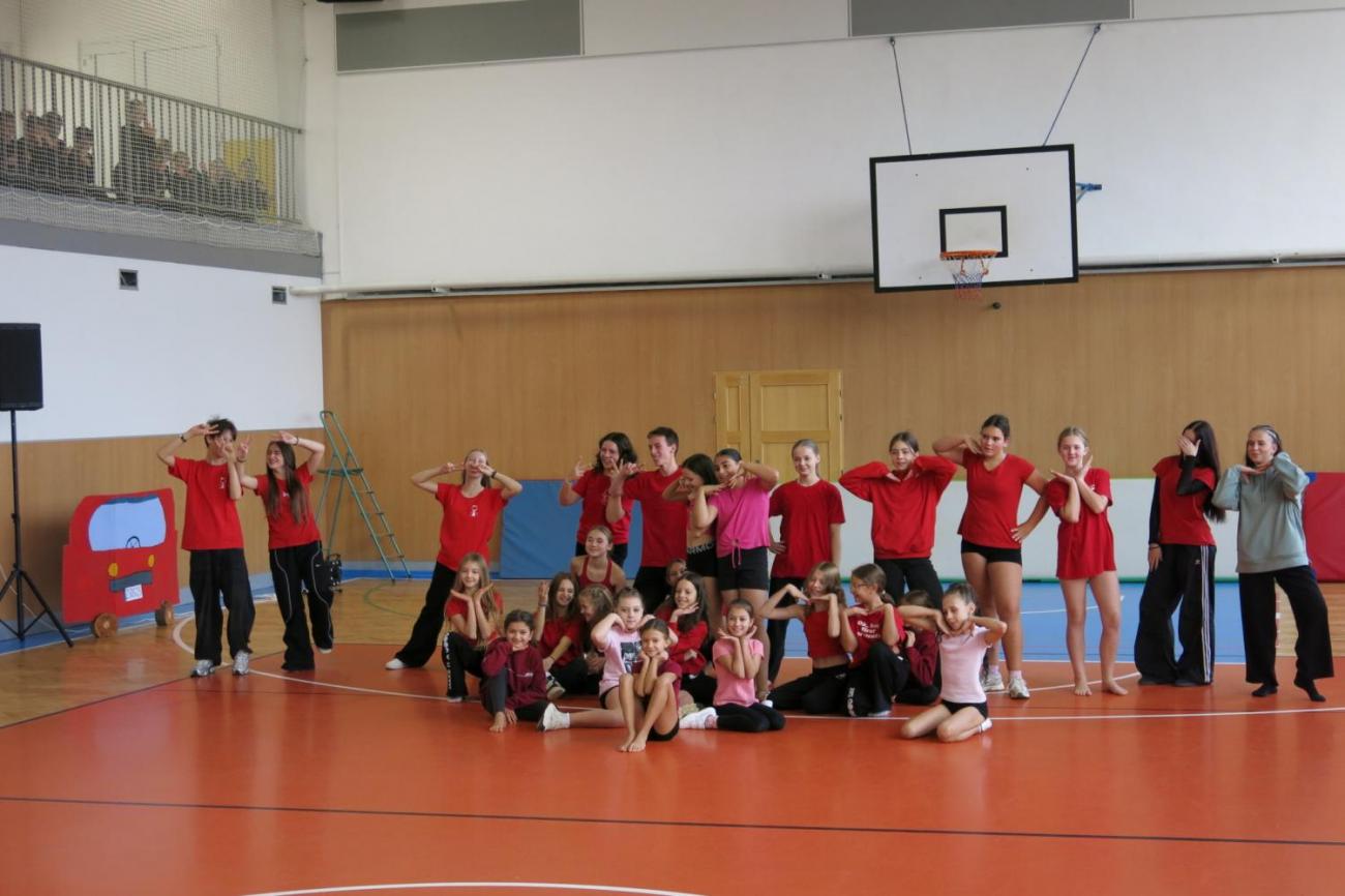 Vystoupení v tělocvičně v rámci 32. Veletrhu zdraví