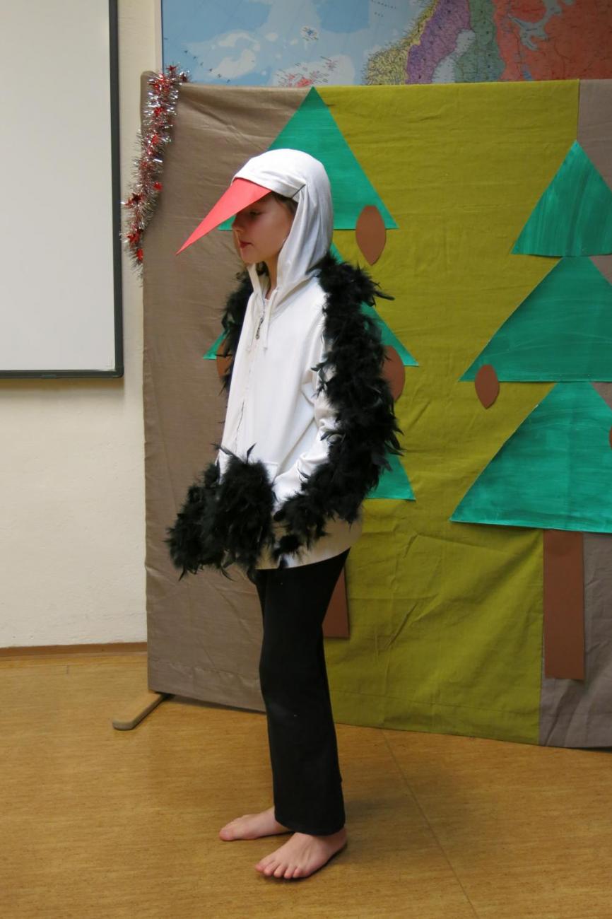 Divadelní představení dramatického kroužku "Zvířátka a Vánoce"