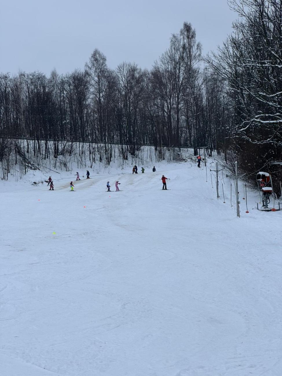 Den plný lyžování