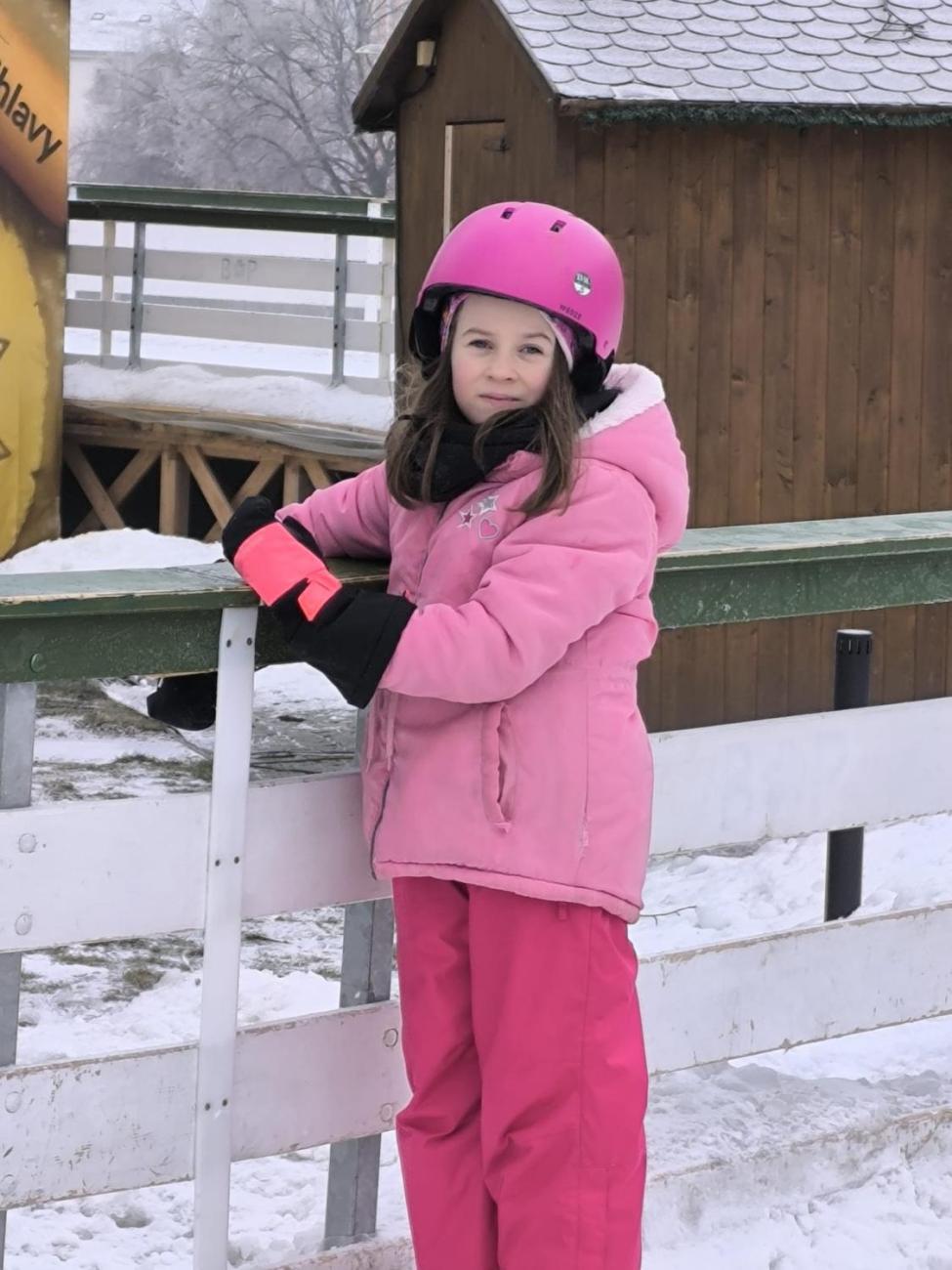 Hodina tělesné výchovy na bruslích 1.A