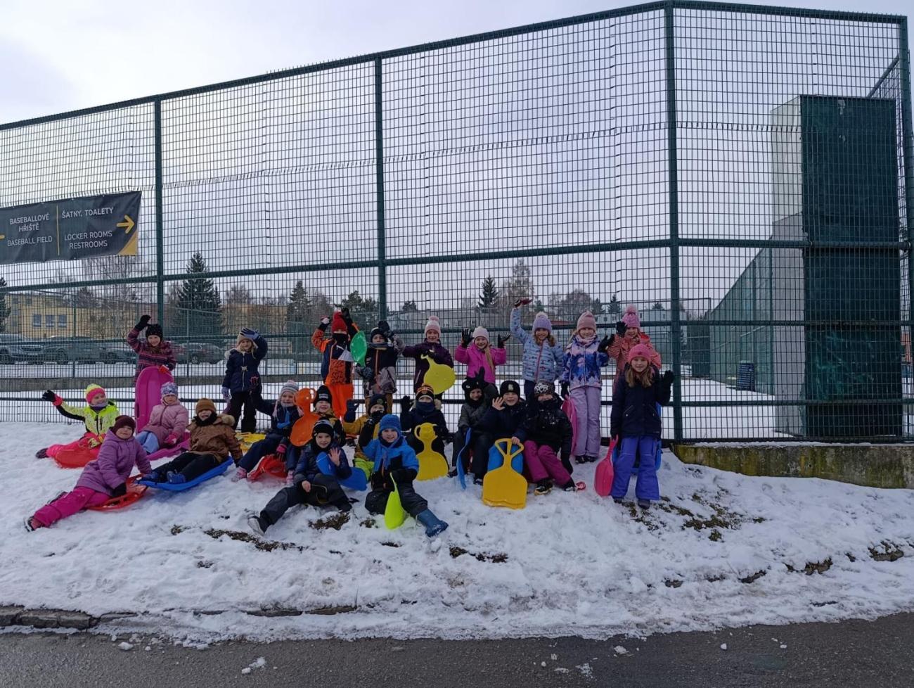Společné zimní radovánky 1.C a 9.B