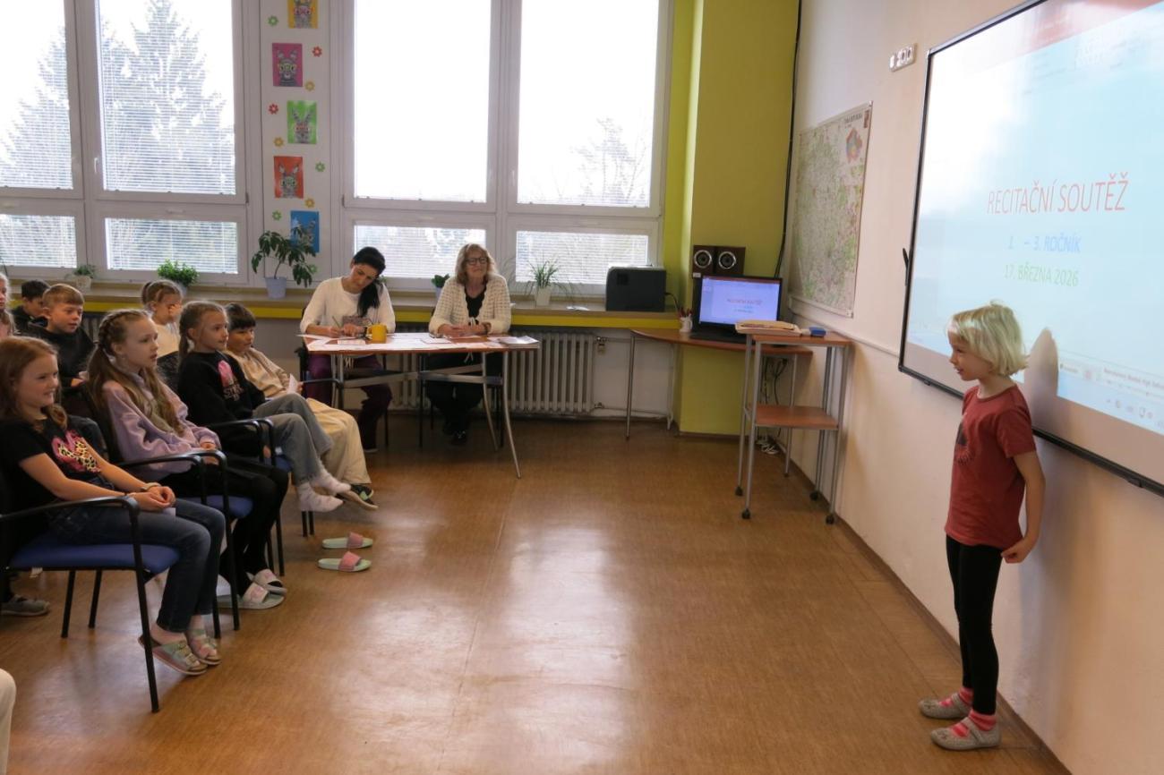 Recitační soutěž 1., 2. a 3. ročníku