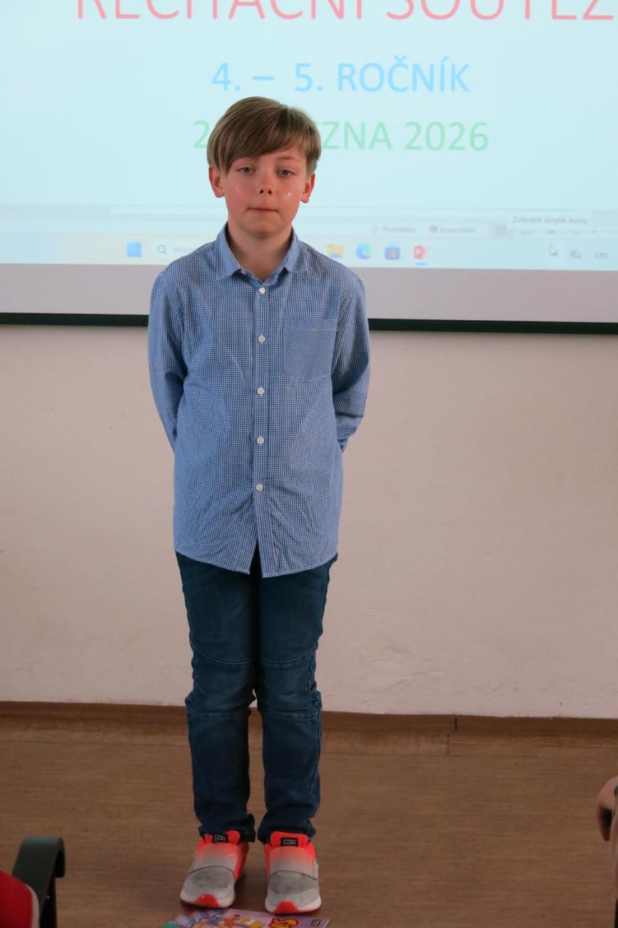 Recitační soutěž žáků 4. a 5. ročníků