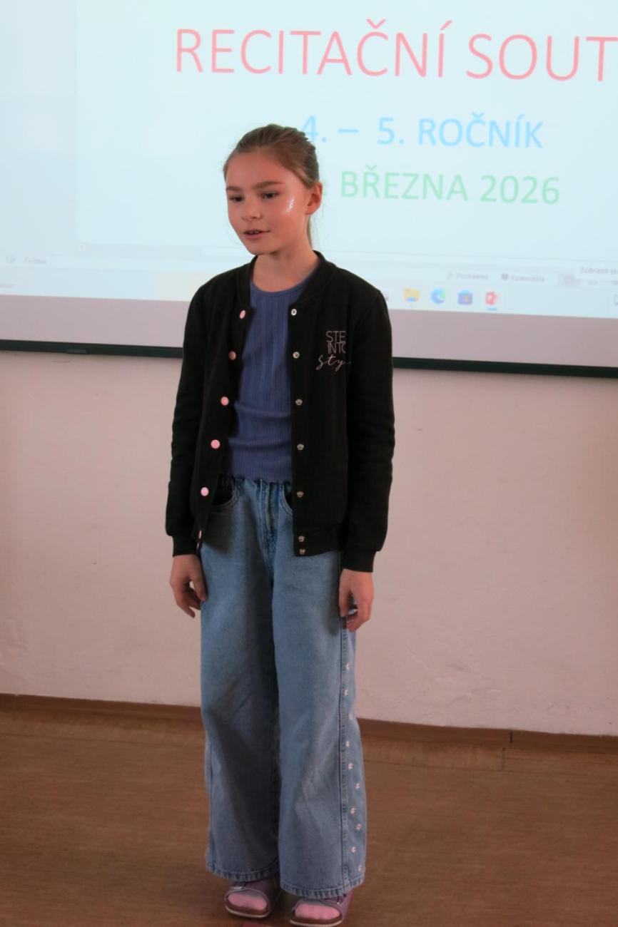 Recitační soutěž žáků 4. a 5. ročníků