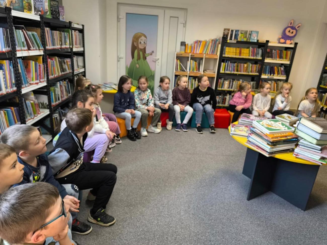 První návštěva knihovny  1.A