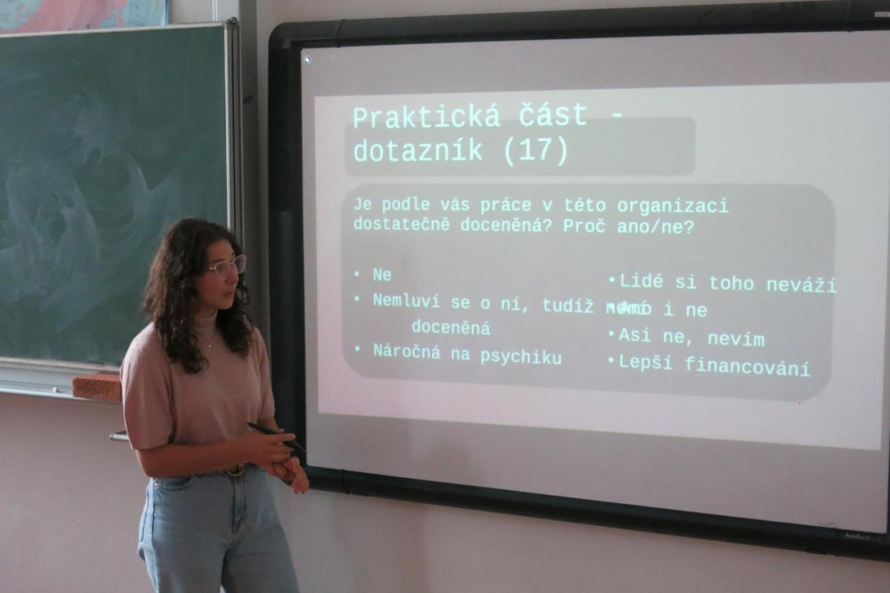 Deváťáci představili své seminární práce